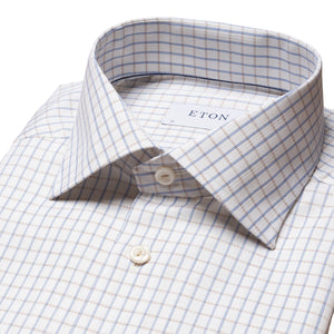 Eton Three Color Check Dress Shirt