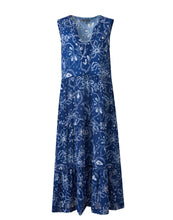 Load image into Gallery viewer, Elliott Lauren Indigo Blues Tiered Dress
