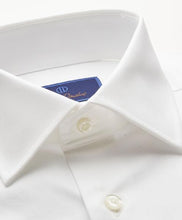 Load image into Gallery viewer, David Donahue White Trim Fit Super Fine Twill Dress Shirt
