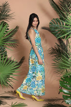 Load image into Gallery viewer, Maggie London Floral Halter Maxi Dress
