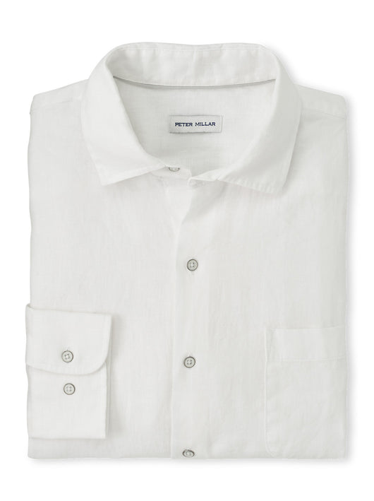 Peter Millar Coastal Garment Dyed Linen Sport Shirt